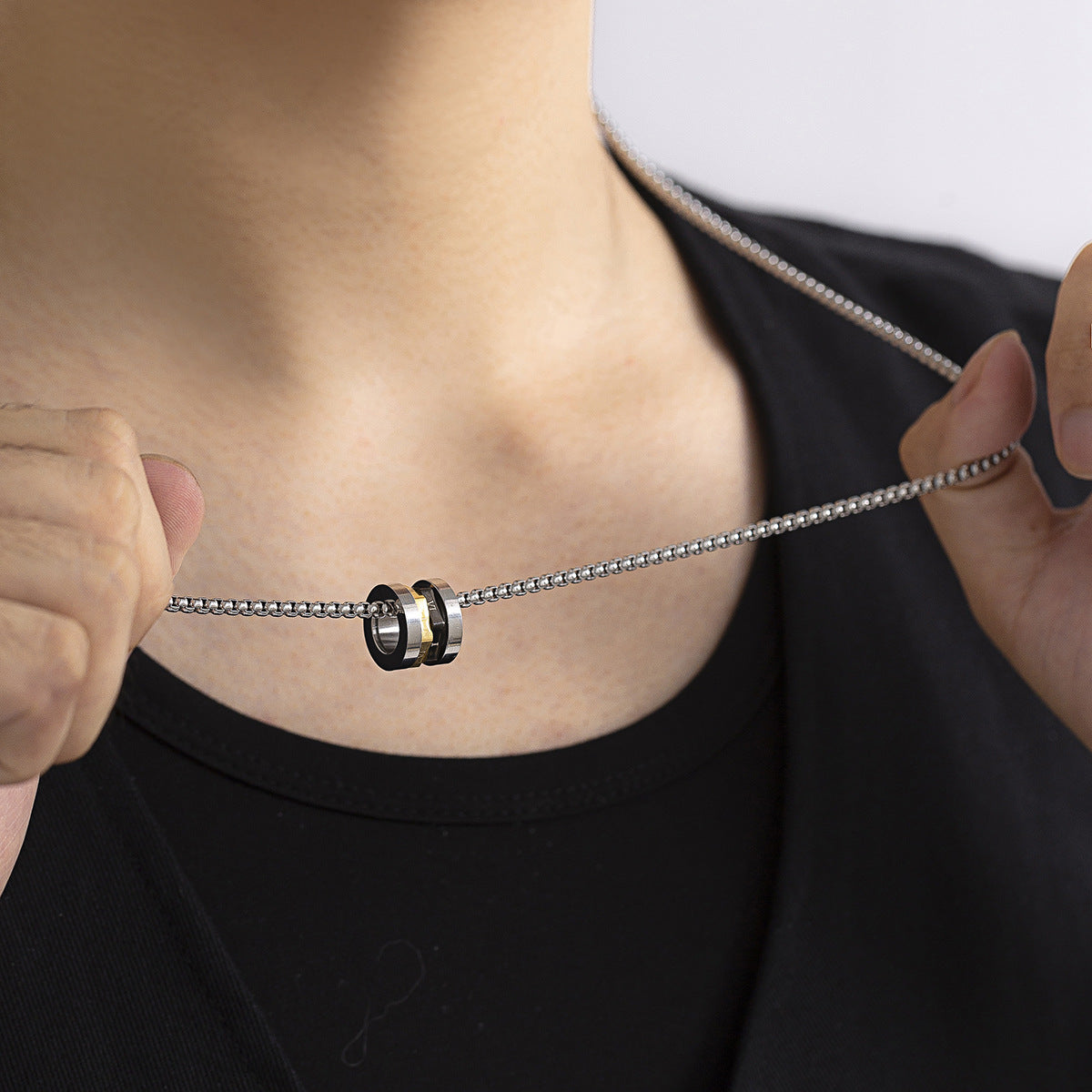 Stacked Wheels Pendant Necklace - Damned Threads
